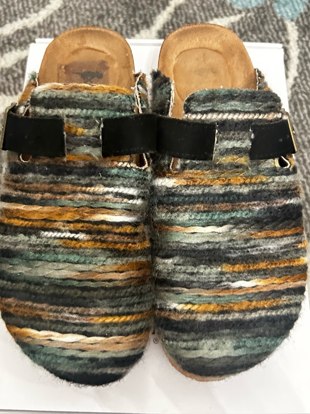 Rocket Dog Striped Wool Slip-On Clog Multi Color Size 7